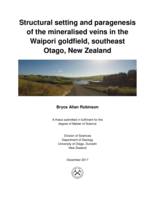 Structural setting and paragenesis of the mineralised veins in the Waipori goldfield, southeast Otago, New Zealand