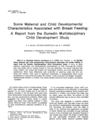 Some maternal and child developmental characteristics associated with breast-feeding: A report from The Dunedin Multidisciplinary Child Development Study