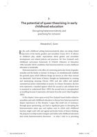 The potential of queer theorising in early childhood education: Disrupting heteronormativity and practising for inclusion