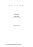 Investment, uncertainty, and liquidity