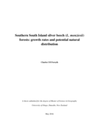Southern South Island silver beech (L. menziesii) forests: growth rates and potential natural distribution