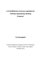 Is Anti-Müllerian hormone regulated by TGFbeta Superfamily Binding Proteins?