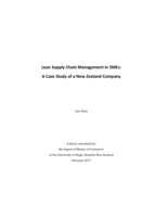 Lean Supply Chain Management in SMEs: A Case Study of a New Zealand Company