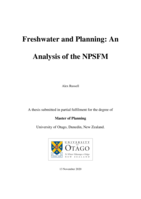 Freshwater and Planning: An Analysis of the NPSFM