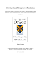 Rethinking Hazard Management in New Zealand