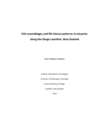 Fish assemblages and life history patterns in estuaries along the Otago coastline, New Zealand