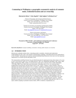 Commuting in Wellington: a geographic econometric analysis of commute mode, residential location and car ownership