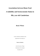 Associations between Home Food Availability and Socioeconomic Status in fifty year old Cantabrians