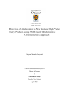 Detection of Adulteration in New Zealand High Value Dairy Products Using NMR-Based Metabolomics: A Chemometrics Approach