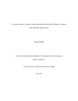 University Students’ Attitudes Towards Plant-Based Proteins and Willingness to Replace Meat with Plant-Based Proteins