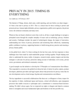 Privacy in 2015: Timing is everything