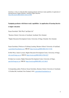 Equipping graduates with future-ready capabilities: An application of learning theories to higher education
