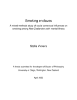 Smoking enclaves: A mixed-methods study of social contextual influences on smoking among New Zealanders with mental illness