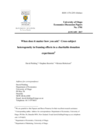 When does it matter how you ask?  Cross-subject heterogeneity in framing effects in a charitable donation experiment