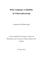 Body Language Availability in Videoconferencing