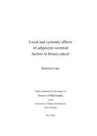 Local and systemic effects of adipocyte-secreted factors in breast cancer