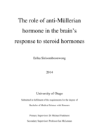 The role of anti-Müllerian hormone in the brain’s response to steroid hormones