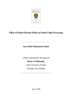 Effect of pulsed electric fields on potato chips processing