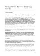 Noise control in the wood processing industry