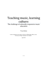 Teaching music, learning culture: the challenge of culturally responsive music education