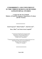 Comorbidity and coincidence in the Christchurch and Dunedin Longitudinal studies: A report for the Ministry of Social Development, the Ministry of Education and the Treasury