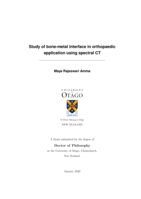 Study of bone-metal interface in orthopaedic application using spectral CT