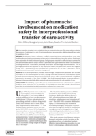 Impact of pharmacist involvement on medication safety in interprofessional transfer of care activity