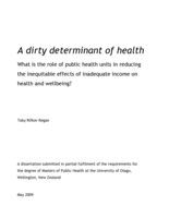 A dirty determinant of health: What is the role of public health units in reducing the inequitable effects of inadequate income on health and wellbeing?