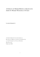 A Survey of Māori Medical Graduates from Te Whare Wānanga o Otāgo