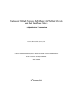 Coping and Multiple Sclerosis:Individuals with Multiple Sclerosis and their Significant Others