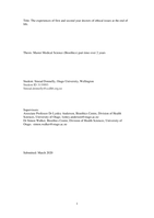 The experience of ethical issues at the end of life for first and second year doctors