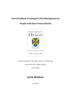 Neurofeedback training for pain management in people with knee osteoarthritis