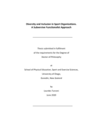 Diversity and inclusion in sport organizations. A subversive functionalist approach