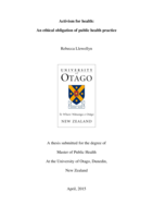 Activism for health:  An ethical obligation of public health practice