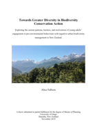 Towards Greater Diversity in Biodiversity Conservation Action