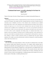 Communal land tenure: can policy planning for the future be improved?