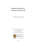 Exploration and discovery: Learning at a science centre