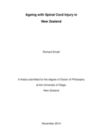 Ageing with Spinal Cord Injury in New Zealand