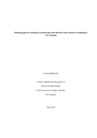 Drinking patterns, drinking in partnerships and informal social controls on drinking in New Zealand