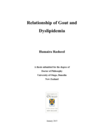 Relationship of Gout and Dyslipidemia