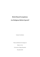 Belief-Based Exemptions: Are Religious Beliefs Special?