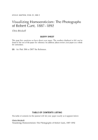 Visualizing Homoeroticism: The Photographs of Robert Gant, 1887-1892