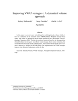 Improving VWAP strategies : A dynamical volume approach