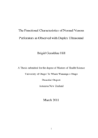 The functional characteristics of normal venous perforators as observed with duplex ultrasound