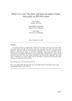 What’s in a vote? The short- and long-run impact of dual-classequity on IPO firm values