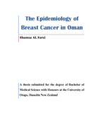 The Epidemiology of Breast Cancer in Oman