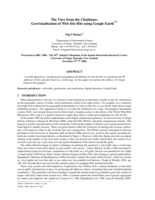 The view from the Chathams: geovisualisation of web site hits using Google Earth™