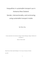 Inequalities in sustainable transport use in Aotearoa New Zealand: gender, intersectionality, and commuting using sustainable modes