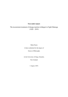 Nā te kōti i tatari: The inconsistent treatment of tikanga taurima (whāngai) in Ngāti Mutunga (1820 – 2019)
