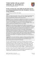 On the receiving end: young adults describe their parents' use of physical punishment and other disciplinary measures during childhood
